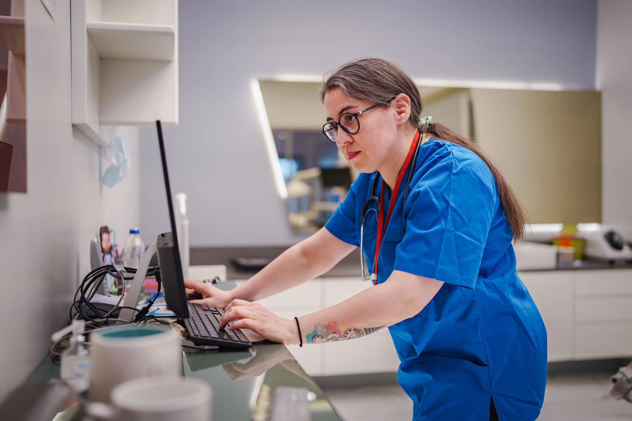 Participant engaging in a clinical trial